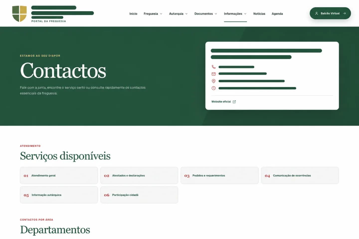 Exemplo anonimizado da página de contactos de um portal ATSAutarquia
